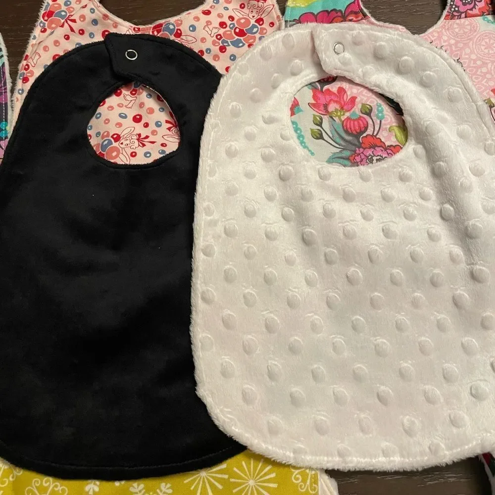 17 Custom Handmade Infant Bibs Gorgeous Patterns and Prints!!